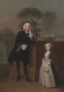 彼の娘を持つ未知の男 作： Arthur Devis